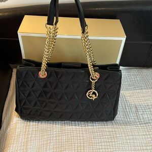 Michael Kors Large Scarlet Tote Shoulder Bag Black